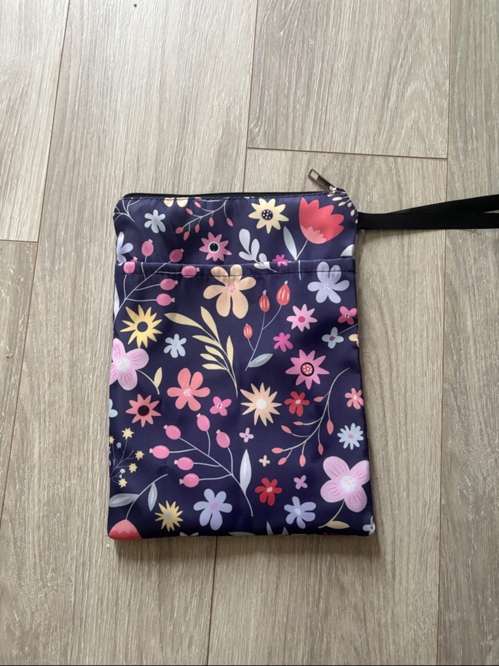 Floral Organizer Bag - Navy Pink